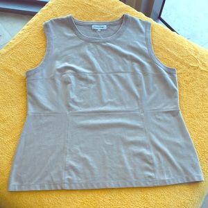 Calvin Klein Ultra suede front sleeveless sweater